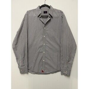 Untuckit Shirt Mens XL Gray Plaid Check Dunn Casual Dress Button 100% Cotton